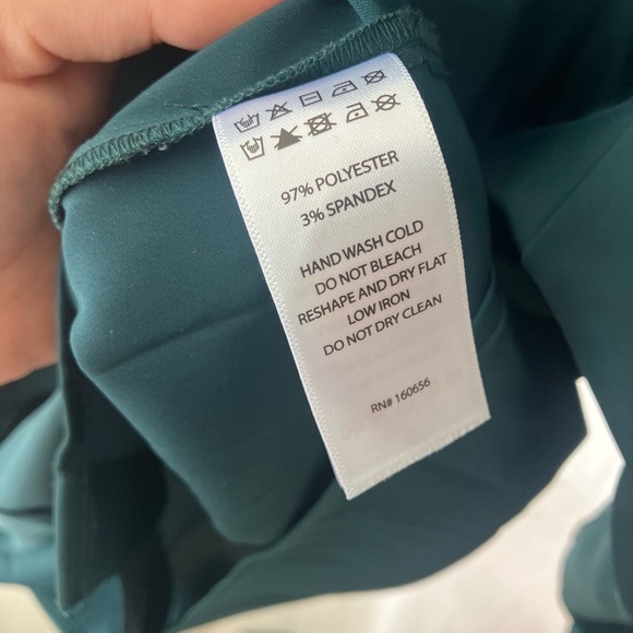 Rachel Zoe Green Button-Down Satin Shirt - Picture 7 of 7